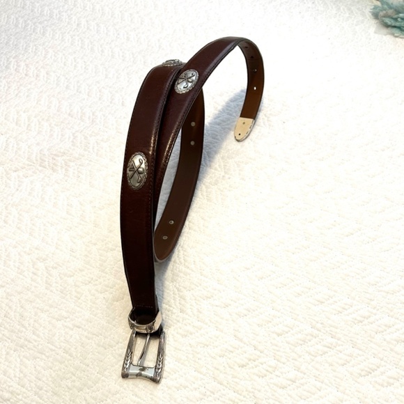 Vintage Brighten Men’s Leather Golf Belt with Silver Buckle Size 42 EUC - Picture 11 of 13